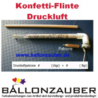 Druckluft-Patrone 8gr CO2 fr Konfettikanone Typ Kabuki 45cm