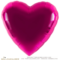 Folienballon Herz pink metallic 91cm = 36inch