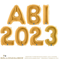 Folienballon Schriftzug ABI 2023 div. Farben mglich 350cm = 138inch Gesamtbreite