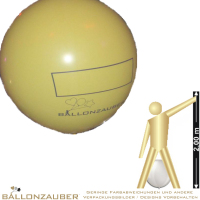 Latexballon rund Riesenballon mit Ballonzauber Werbedruck und Freifeld div. Farben Belbal 60cm Umf. 175cm