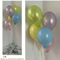 Osterstrau 5 Latexballons bunt, m. Gewicht